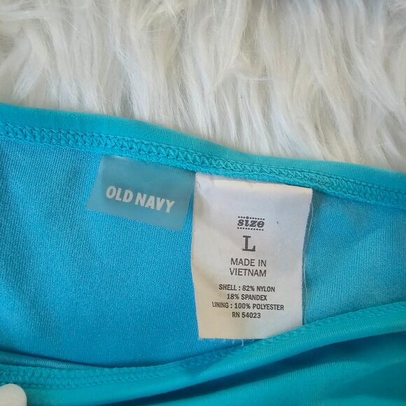 Kids Tankini Set | Gap Tie-Dye Top (M) + Old Navy Solid Blue Bottom (L) | Swim - Picture 2 of 4